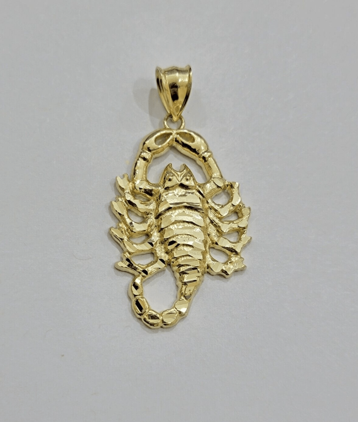 10k Scorpio Charm Pendant 1.8'' Real 10kt Yellow Gold For Chain & Necklace SALE - GoldenlinQ